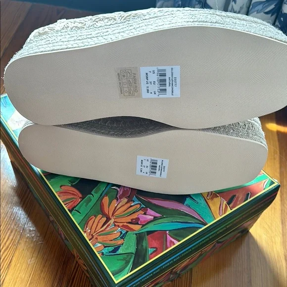 FARM Rio Natural Ballerina Espadrille Flatform Sandal size 7 - Picture 3 of 4